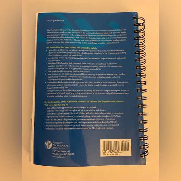 Publication Manual of the American Psychological Association, Sixth Ed. - Picture 3 of 10